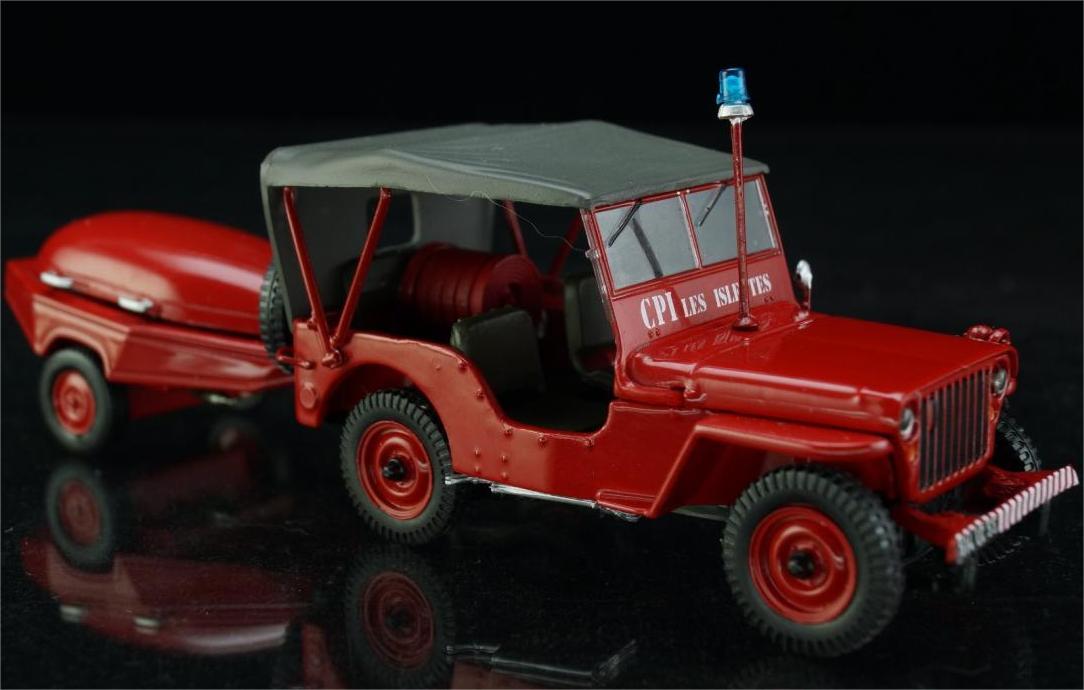 1942威利斯吉普轻型消防车模型-火星鸟